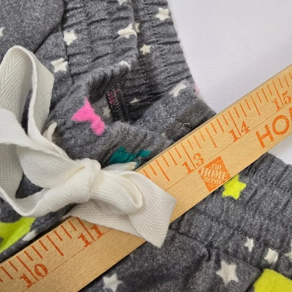Sleep Chic Flannel Gray Stars Pajama Pants Loungewear Drawstring Cozy Cotton XLP